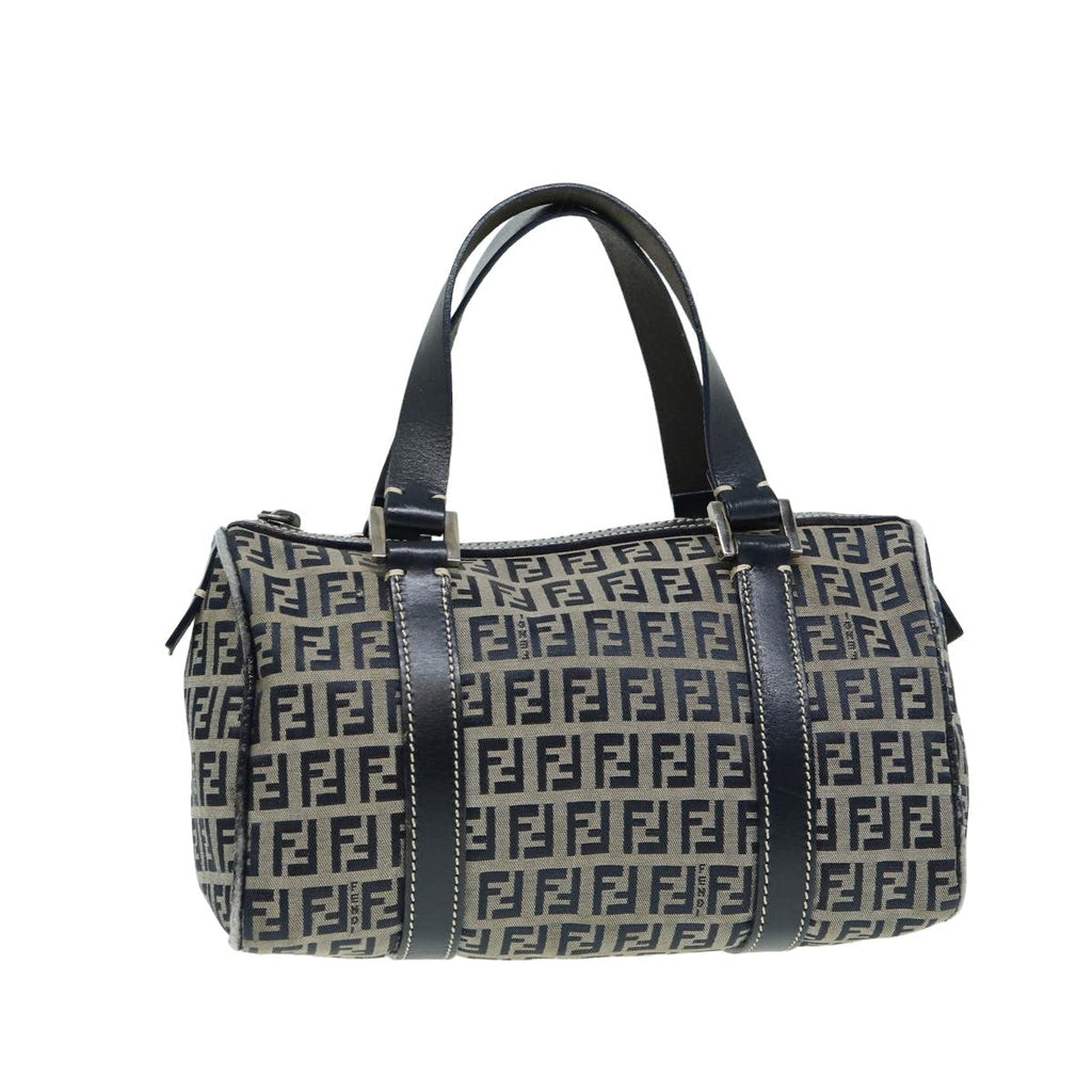 FENDI Zucchino Canvas Hand Bag Navyyk13837