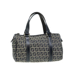 FENDI Zucchino Canvas Hand Bag Navyyk13837
