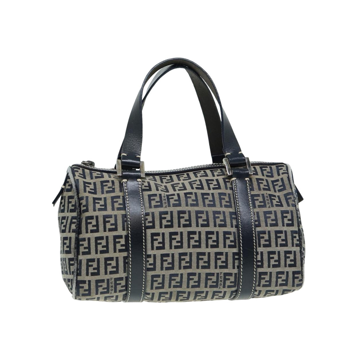 FENDI Zucchino Canvas Hand Bag Navyyk13837