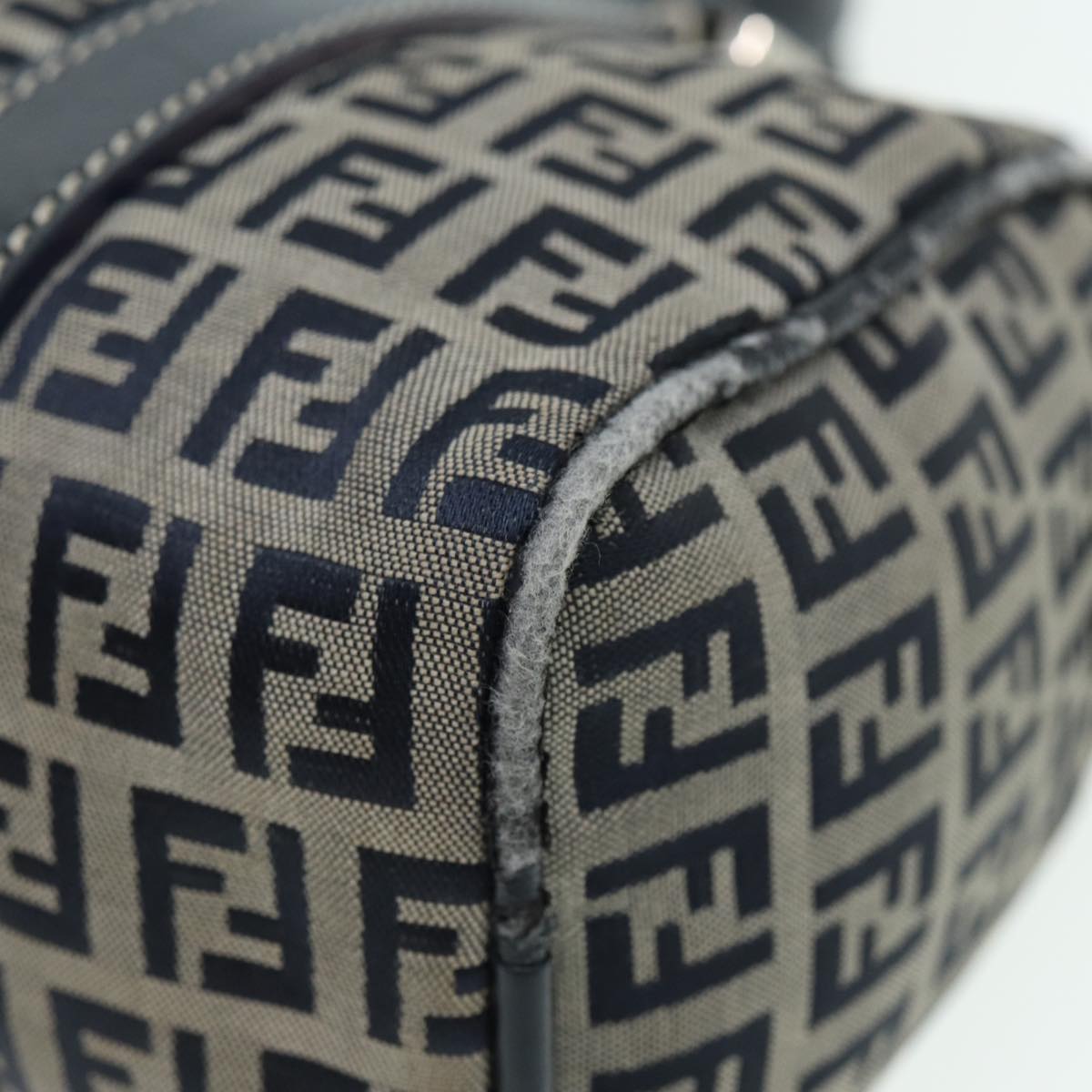 FENDI Zucchino Canvas Hand Bag Navyyk13837