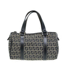 FENDI Zucchino Canvas Hand Bag Navyyk13837