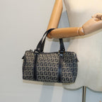 FENDI Zucchino Canvas Hand Bag Navyyk13837