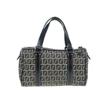 FENDI Zucchino Canvas Hand Bag Navyyk13837