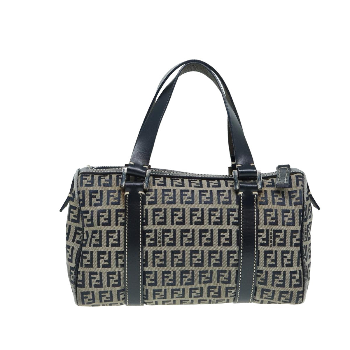 FENDI Zucchino Canvas Hand Bag Navyyk13837