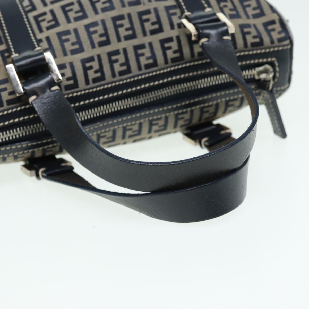 FENDI Zucchino Canvas Hand Bag Navyyk13837