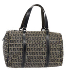 FENDI Zucchino Canvas Hand Bag Navyyk13932
