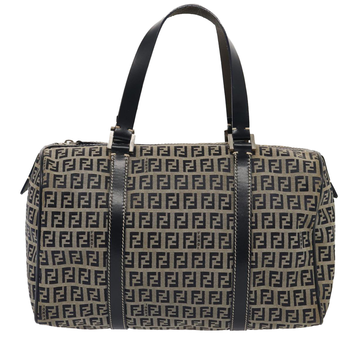 FENDI Zucchino Canvas Hand Bag Navyyk13932