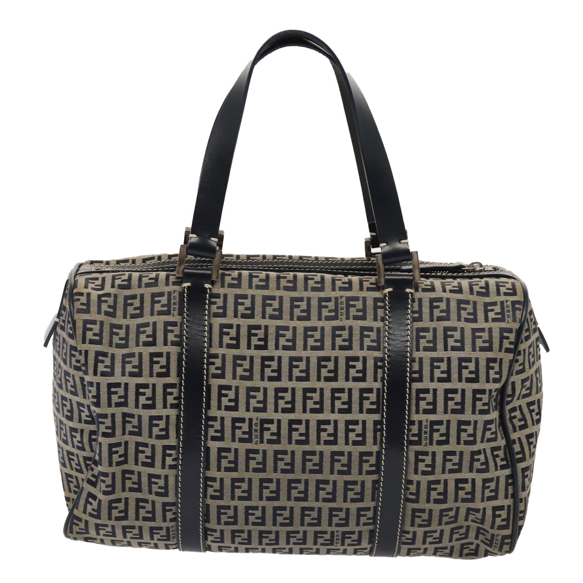 FENDI Zucchino Canvas Hand Bag Navyyk13932