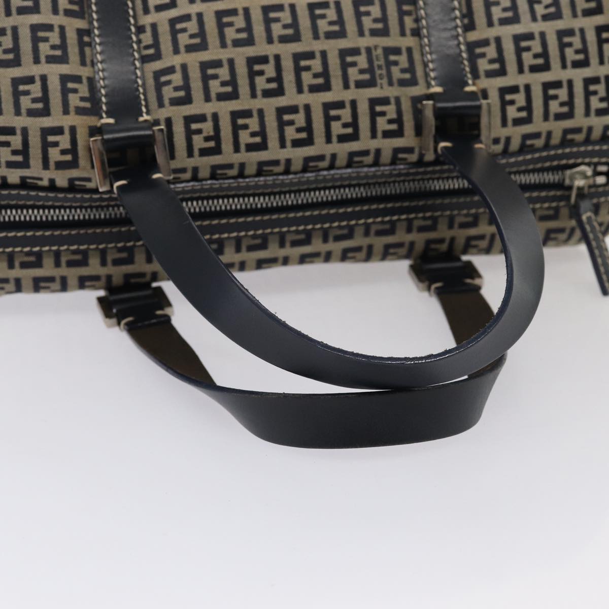 FENDI Zucchino Canvas Hand Bag Navyyk13932