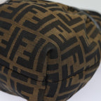 FENDI Zucca Canvas Shoulder Bag Brown Blackyk13964