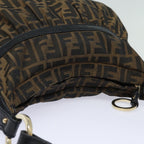 FENDI Zucca Canvas Shoulder Bag Brown Blackyk13964