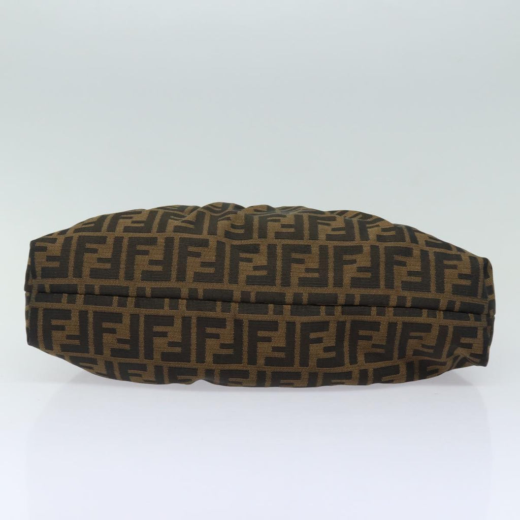 FENDI Zucca Canvas Shoulder Bag Brown Blackyk13964