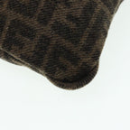 FENDI Zucca Canvas Tote Bag Wool Brown Black Silveryk14162