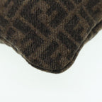 FENDI Zucca Canvas Tote Bag Wool Brown Black Silveryk14162