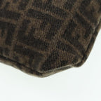 FENDI Zucca Canvas Tote Bag Wool Brown Black Silveryk14162