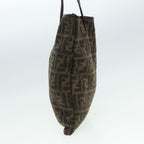 FENDI Zucca Canvas Tote Bag Wool Brown Black Silveryk14162