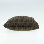 FENDI Zucca Canvas Tote Bag Wool Brown Black Silveryk14162
