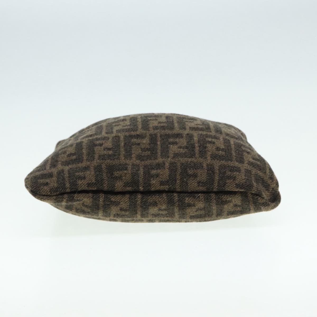 FENDI Zucca Canvas Tote Bag Wool Brown Black Silveryk14162