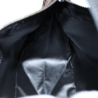 FENDI Zucchino Canvas Hand Bag Brown Black Silveryk14209