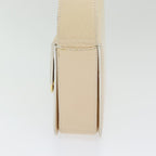 CELINE Circle Shoulder Bag Patent leather Beige Gold Auth yk14247