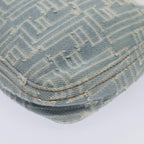 FENDI Zucca Canvas Mamma Baguette Shoulder Bag Denim Blue Goldyk14276A