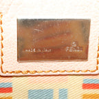 FENDI Zucca Canvas Mamma Baguette Shoulder Bag Denim Blue Goldyk14276A