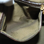 FENDI Zucca Canvas Hand Bag Brown Black goldyk14322