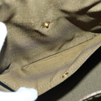 FENDI Zucca Canvas Hand Bag Brown Black goldyk14322