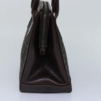 FENDI Zucca Canvas Hand Bag Brown Black goldyk14322