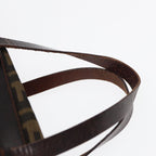FENDI Zucca Canvas Hand Bag Brown Black Silveryk14392