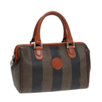 FENDI Pecan Canvas Mini Hand Bag Brown Black goldyk14400
