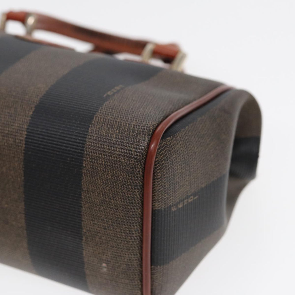 FENDI Pecan Canvas Mini Hand Bag Brown Black goldyk14400