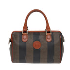 FENDI Pecan Canvas Mini Hand Bag Brown Black goldyk14400