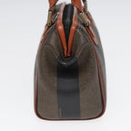 FENDI Pecan Canvas Mini Hand Bag Brown Black goldyk14400