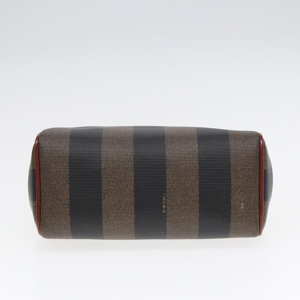 FENDI Pecan Canvas Mini Hand Bag Brown Black goldyk14400
