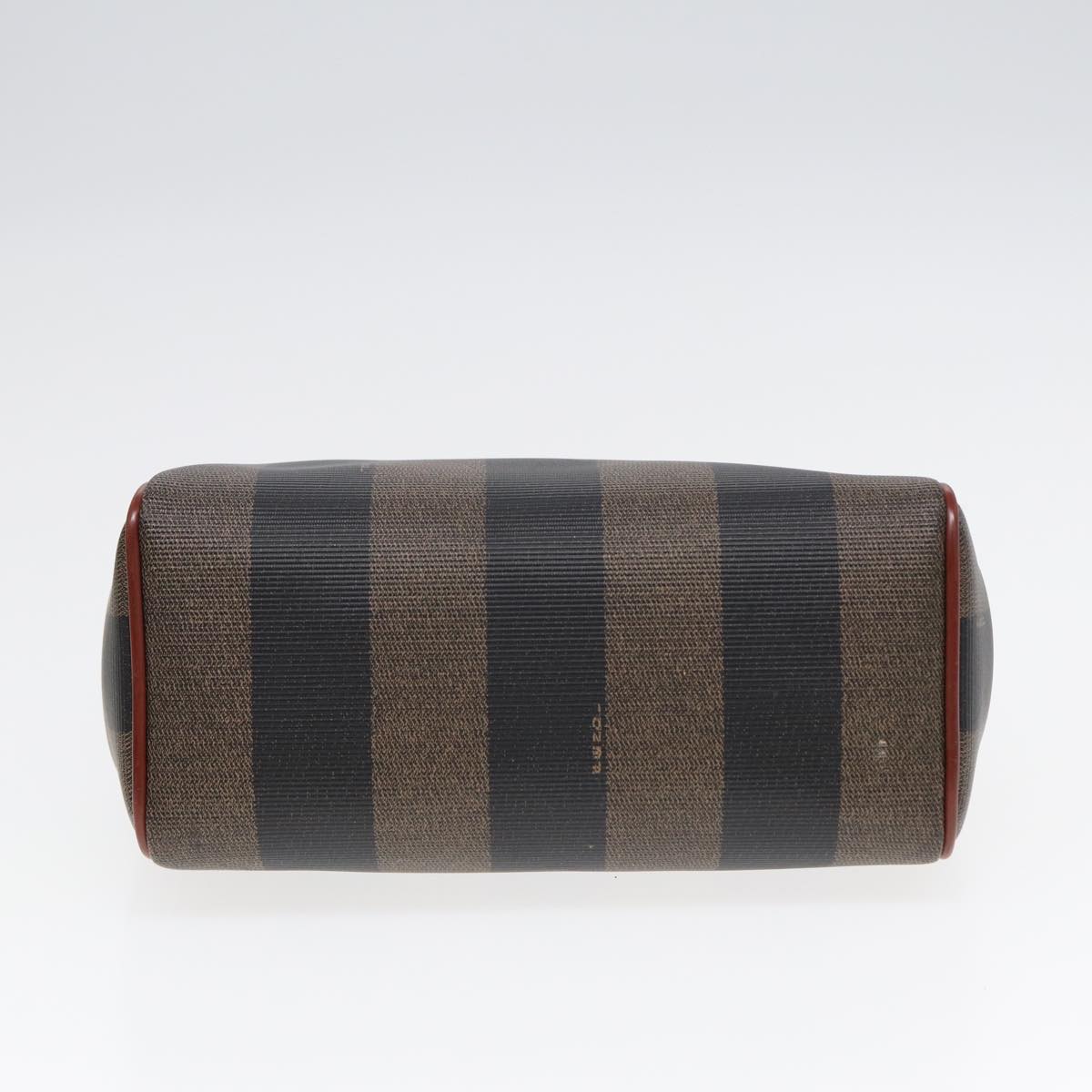 FENDI Pecan Canvas Mini Hand Bag Brown Black goldyk14400