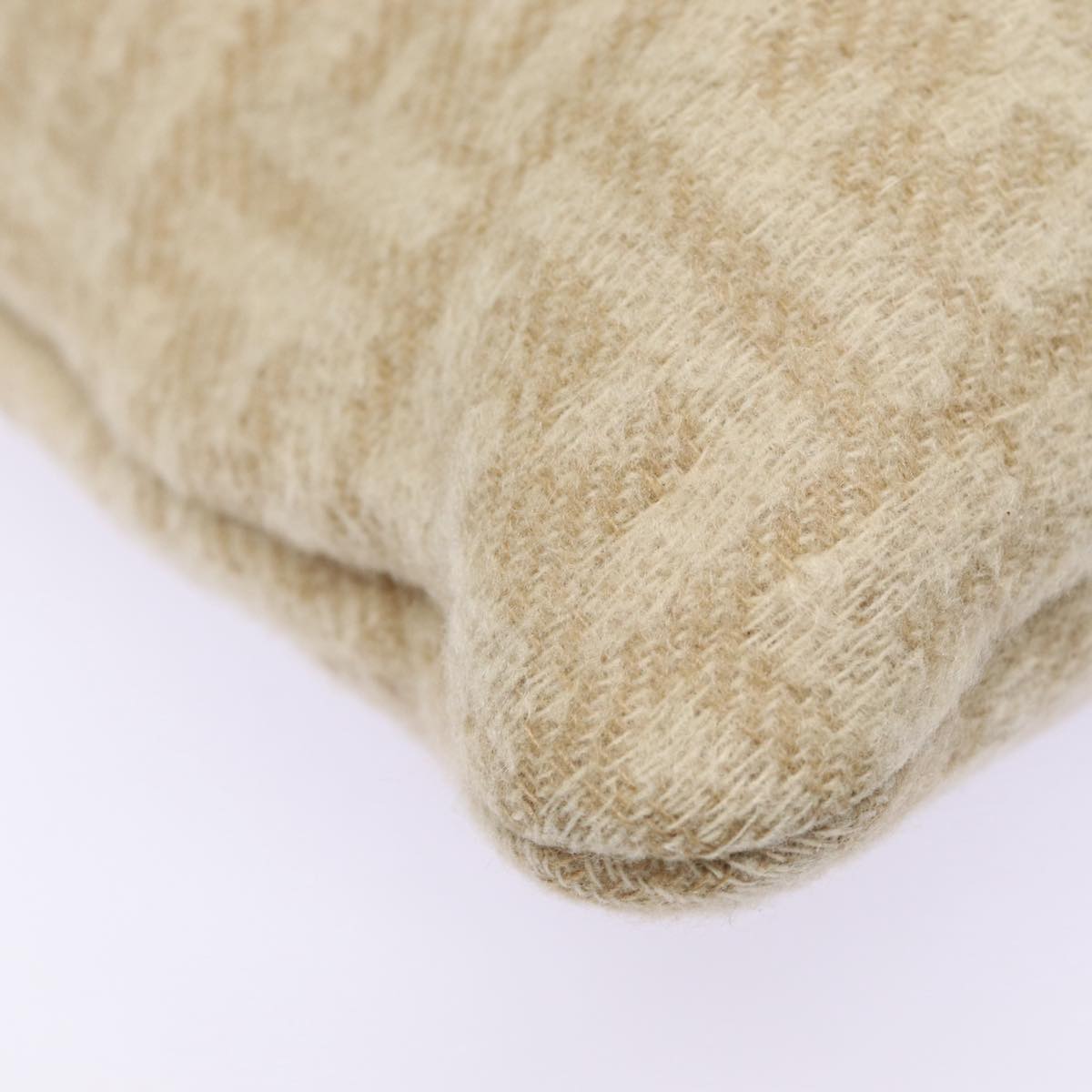 FENDI Zucca Canvas Tote Bag Wool Beige Silveryk14409