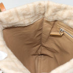 FENDI Zucca Canvas Tote Bag Wool Beige Silveryk14409