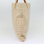 FENDI Zucca Canvas Tote Bag Wool Beige Silveryk14409