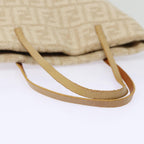 FENDI Zucca Canvas Tote Bag Wool Beige Silveryk14409