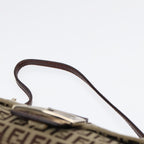 FENDI Zucchino Canvas Mini Mamma Baguette Hand Bag Beige Goldyk14500A