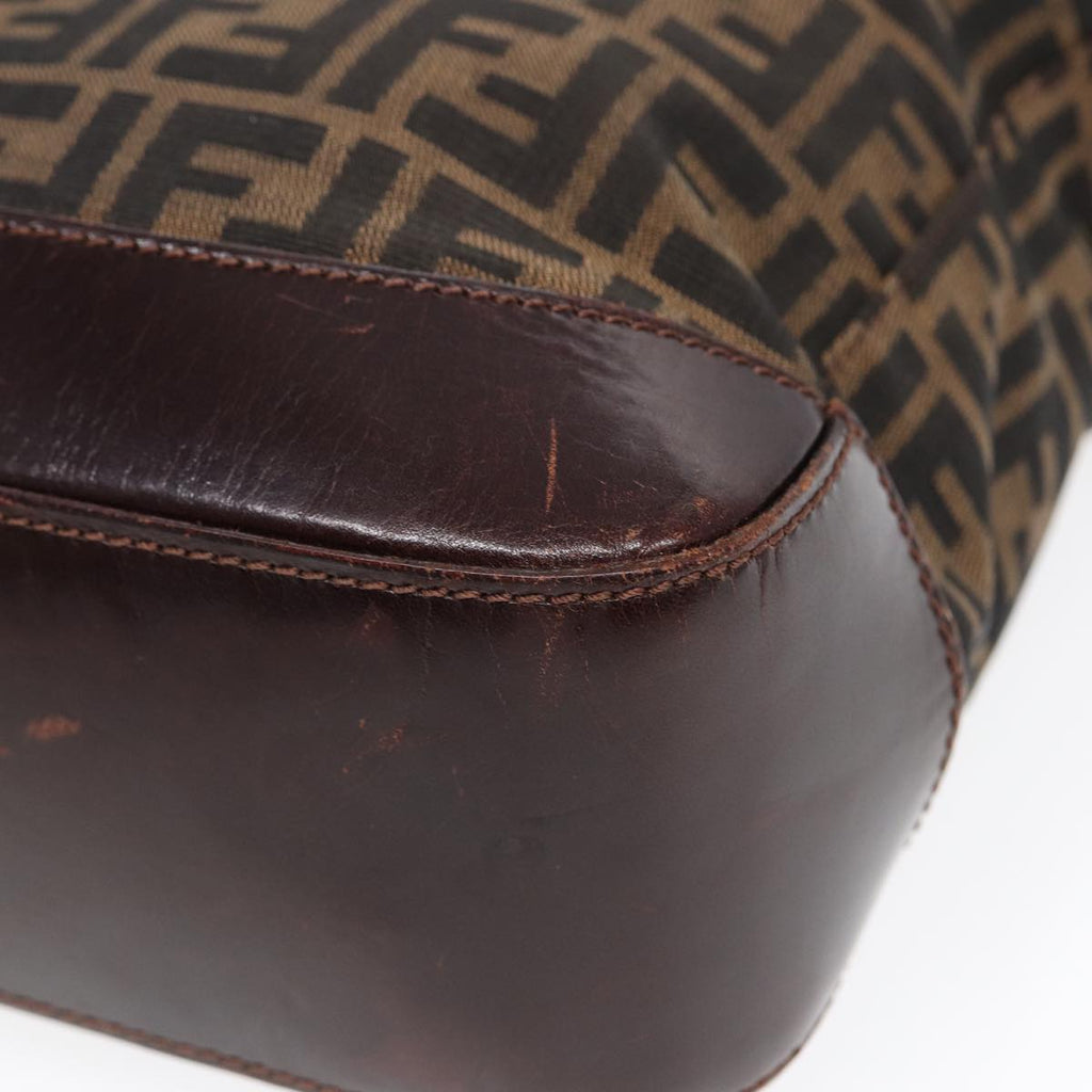 FENDI Zucca Canvas Tote Bag Brown Blackyk14553