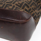 FENDI Zucca Canvas Tote Bag Brown Blackyk14553