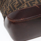 FENDI Zucca Canvas Tote Bag Brown Blackyk14553