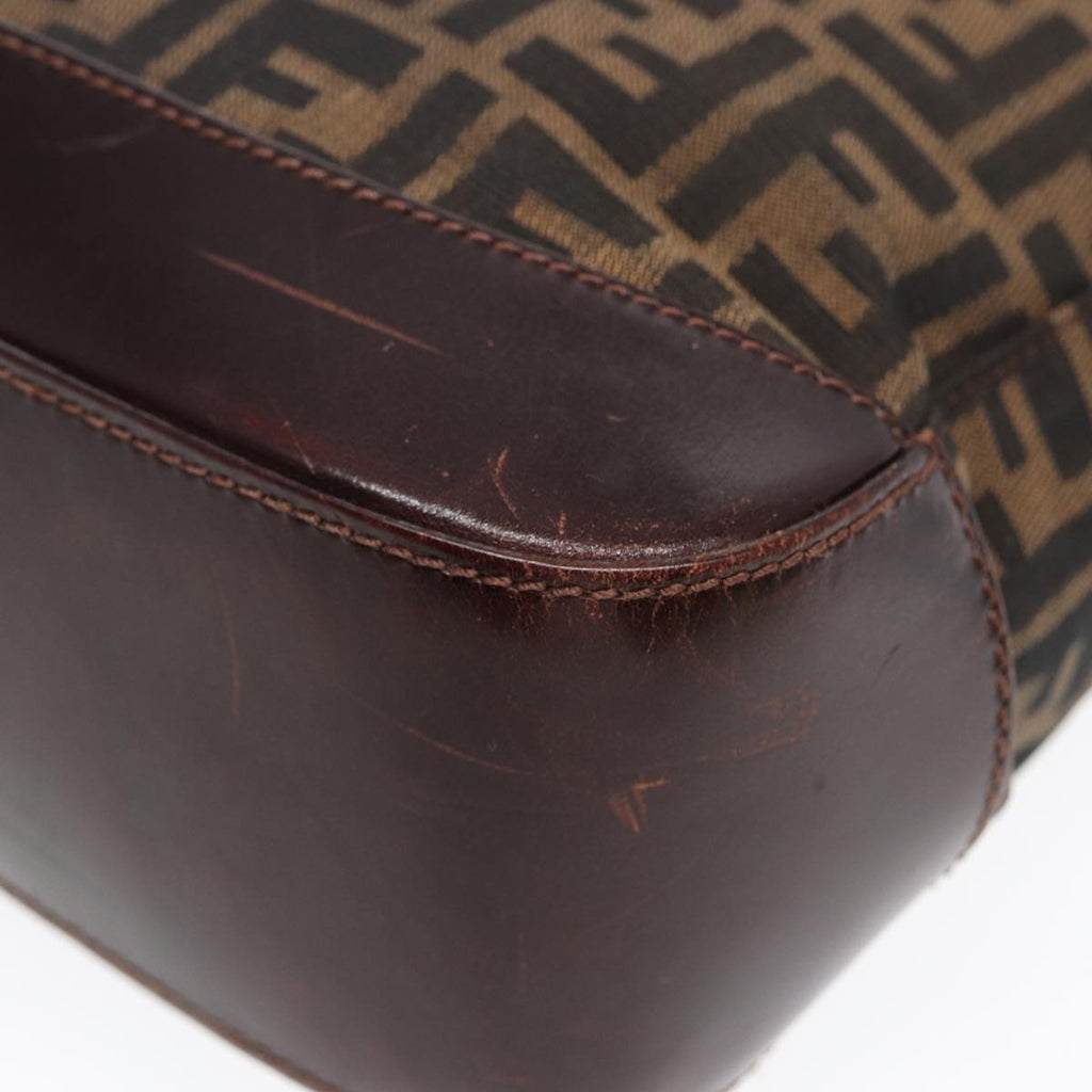 FENDI Zucca Canvas Tote Bag Brown Blackyk14553