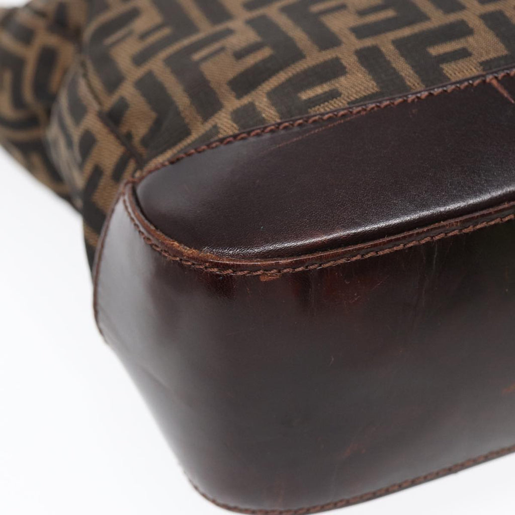 FENDI Zucca Canvas Tote Bag Brown Blackyk14553