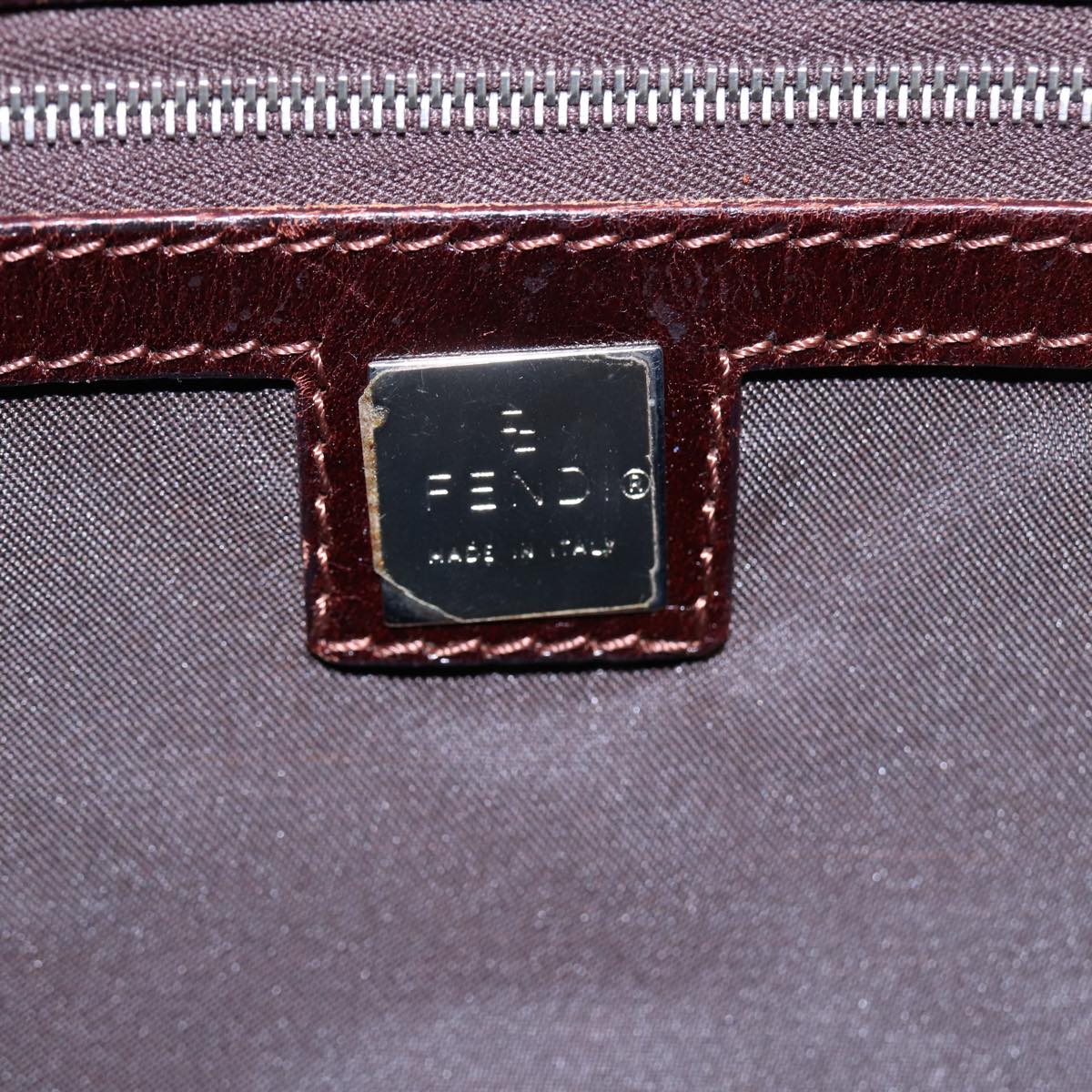 FENDI Zucca Canvas Tote Bag Brown Blackyk14553