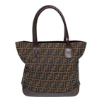 FENDI Zucca Canvas Tote Bag Brown Blackyk14553