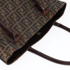 FENDI Zucca Canvas Tote Bag Brown Blackyk14553