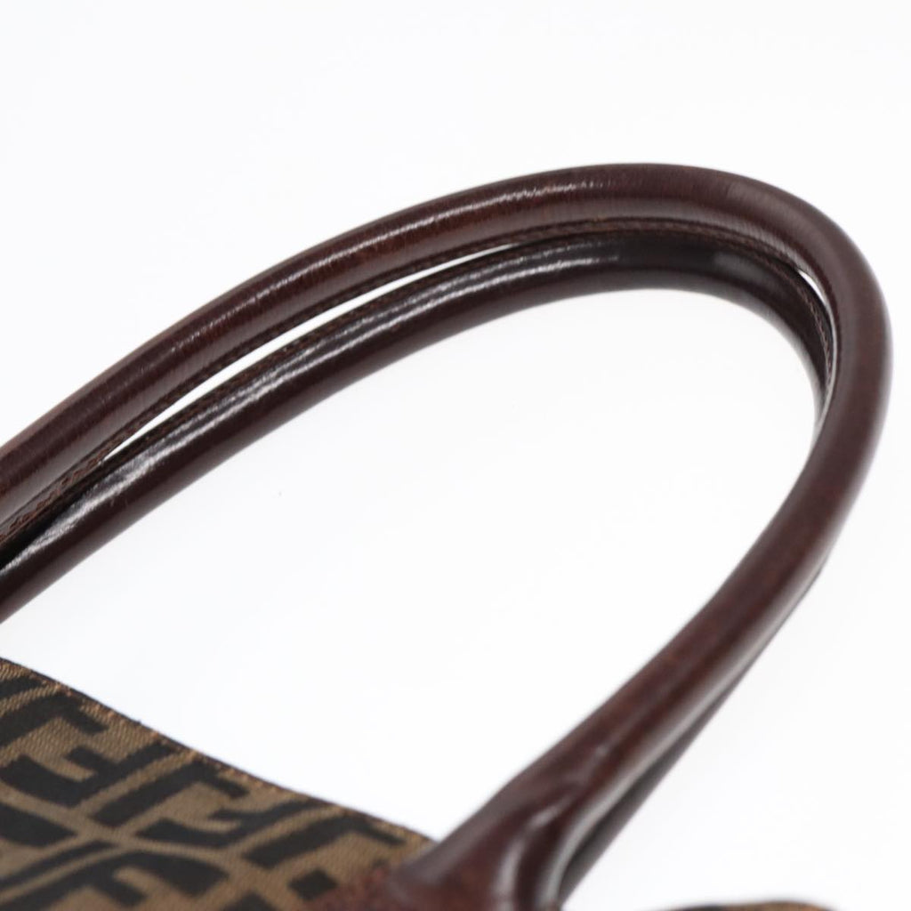 FENDI Zucca Canvas Tote Bag Brown Blackyk14553